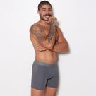Cueca Boxer de Microfibra Comprida Cor:Cinza ChumboTamanho:M