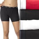 Cueca boxer feminina Hanes no meio da coxa, pacote com 4 unidades de algodão