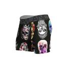 Cueca Boxer Kevland Colored Skulls Black