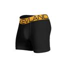 Cueca boxer kevland microfibra preta elástico dourado