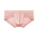 Cueca boxer masculina de verão com protuberância de seda gelo ultrafina respirável calcinha fresca