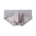 Cueca boxer masculina de verão com protuberância de seda gelo ultrafina respirável calcinha fresca