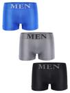 Cueca Boxer Masculina - Kit com 3 Cuecas Lisas Variadas Cueca Boxer Masculina - Kit com 3 Cuecas Lisas Variadas