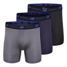Cueca boxer masculina New Balance Mesh 5 No Fly S Athletic, pacote com 3 Cueca boxer masculina New Balance Mesh 5 No Fly S Athletic, pacote com 3