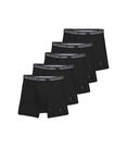 Cueca boxer masculina Ralph Lauren, pacote com 5 cuecas pretas de algodão