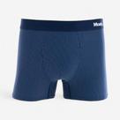Cueca Boxer Mash Microfibra Risca De Giz Azul Escuro