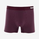 Cueca Boxer Mash Microfibra Risca De Giz Vermelho Bordô