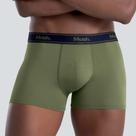 Cueca boxer modal elástico 35mm gg verde militar médio unica