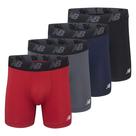 Cueca boxer New Balance 5 Performance para homens (pacote com 4)