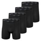 Cueca boxer New Balance 5 Performance para homens preta S (pacote com 4)