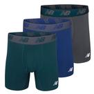 Cueca boxer New Balance, pacote com 6 para homens Blue/Deep Jade/Thunder