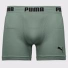 Cueca Boxer Puma Sem Costura Verde e Preta
