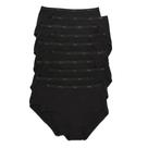 Cueca de algodão Hanes para mulheres, pacote com 10 unidades, preta