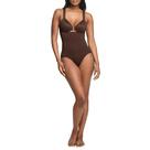 Cueca de cintura alta SPANX Seamless Shapewear Chestnut Brown S