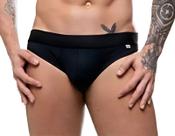 Cueca Em Cirre Preto Com Abertura Traseira.