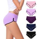 Cueca feminina CAILECOTTON, cintura alta, cobertura total