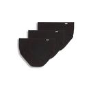 Cueca feminina Jockey Supersoft Brief, pacote com 3, preta, tamanho 8