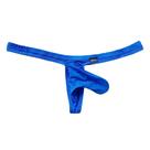 Cueca fio dental masculina COMLIFE com bolso em formato de tromba de elefante, cintura baixa, azul, tamanho G
