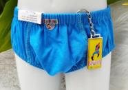 Cueca Infantil Slip 100% Algodão Kit 8 Peças Cores Variadas + Chaveiro