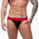 Cueca Jock Preto e Vermelho de Suplex Canelado - SD Clothing Cueca Jock Preto e Vermelho de Suplex Canelado - SD Clothing