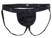 Cueca Jockstrap Esportiva Pu Sintético Preto