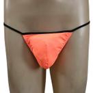 Cueca jockstrap fio dental forrada laranja neon
