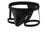 Cueca Jockstrap Preta com Ligas Sexy e Suporte Atlético - Fio Dental