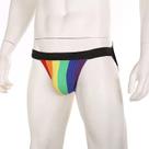 Cueca Jockstrap Suporte Atlético com Faixa Aberta - Estampa Orgulho Pride