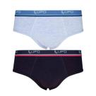 Cueca lupo am slip kit com 2 00524 algodão cos de elastico