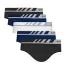 Cueca Masculina Lupo Microfibra Slip Kit Com 5 Sem Costura