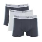 Cueca Mash Kit 3 Boxer Cinza/Branco/Cinza Cueca Mash Kit 3 Boxer Cinza/Branco/Cinza