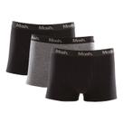 Cueca Mash Kit Boxer Cot El Bord Preto/Cinza/Preto