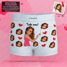 Cueca Personalizada com Foto e Frase Abraçando + Rostinhos
