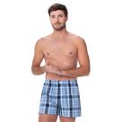 Cueca Samba Canção em Algodão Xadrez Azul Zee Rucci