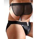 Cueca Sexy Em material sintético E Tule
