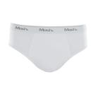 Cueca Slip Algodão Lisa Branco Mash