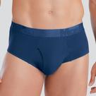 Cueca slip canelada com abertura