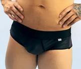 Cueca Slip Masculina Cirré Com Tule Preto