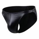 Cueca Slip Masculina Tanga Cirrê Brilho Acetinado Premium Cor:PretaTamanho:38-46
