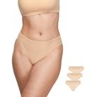 Cueca SOULVOR Magneticfit Corte Alto Cheeky Kit com 3 XL Bege