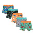 Cuecas boxer Bioworld Dinosaur AOP para meninos, pacote com 5 unidades