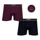 Cuecas Boxer Box Masculinas Cueca Lupo Microfibra Sem Costura Adulto Kit 2 Peças Original 436