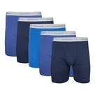 Cuecas boxer Gildan para homens, pacote com 5 cuecas íntimas azul-marinho/azul metro/antigo Royal
