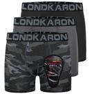 Cuecas boxer Londkaron, pacote com 3 cuecas para meninos com copo protetor