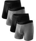 Cuecas boxer masculinas BAMBOO COOL Regular Leg, pacote com 4 Cuecas boxer masculinas BAMBOO COOL Regular Leg, pacote com 4