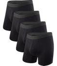 Cuecas boxer masculinas BAMBOO COOL Soft Breathable, pacote com 4 Cuecas boxer masculinas BAMBOO COOL Soft Breathable, pacote com 4