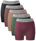 Cuecas boxer masculinas Bamboo Cool Women, pacote com 5