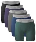 Cuecas boxer masculinas Bamboo Cool Women, pacote com 5