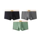 Cuecas Boxer Masculinas Confortáveis E Respiráveis De Algodão 3 Peças Em Cores Sólidas Lingerie Sexy Cuecas Boxer Masculinas Confortáveis E Respiráveis De Algodão 3 Peças Em Cores Sólidas Lingerie Sexy