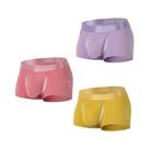 Cuecas Boxer Masculinas De Algodão Respirável Com Abertura Frontal E Bolsa Para Volume - Lançamento